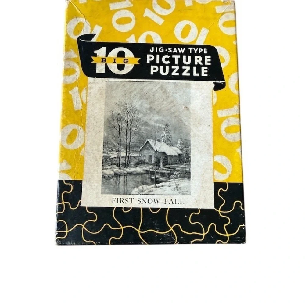 Milton‎ Bradley Vintage Jigsaw Puzzle First Snow Fall 275+ Pieces Landscape